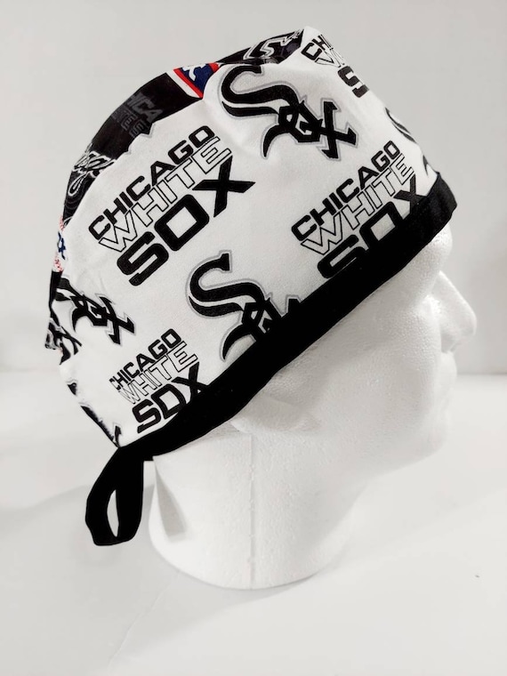 Skull Cap, Doo Rag,Scrub Cap, Surgery Hat, Welders Cap, Chicago White Sox