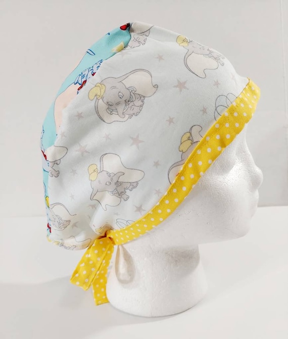 Dumbo, Disney, Elephant, Skull Cap, Doo Rag, Scrub Cap, Surgery Hat, Surgical Cap,  Face Mask