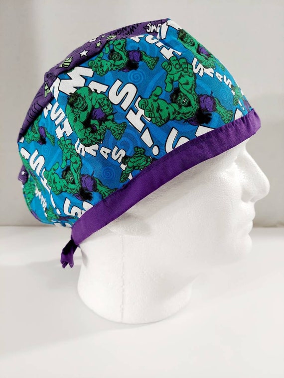 Skull Cap, Doo Rag, Scrub Cap, Surgery Hat, Surgical Cap, Chemo Hat, Welding Cap, Head Covering, Hulk
