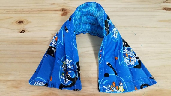 Rice-flax seed therapeutic heating/cooling neck wrap,heat pad, rice bag, cats, fish