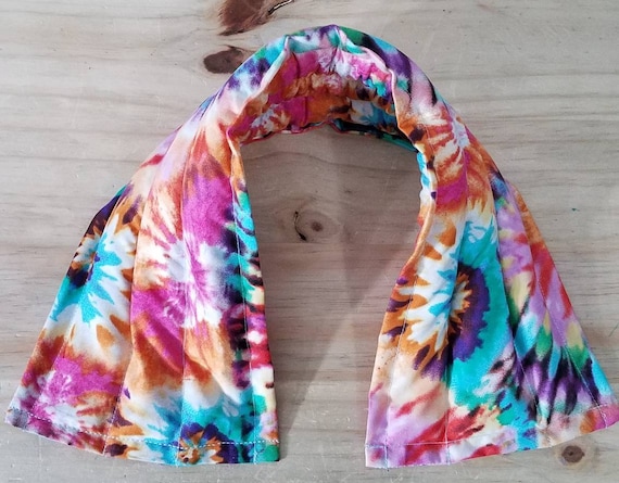 Rice-flax seed therapeutic heating/cooling neck wrap and body pad, rice bag, heat pad, cold pack, doula, tie dye