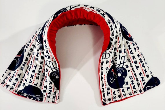 Rice-flax seed therapeutic heating-cooling neck wrap, heat pad, cold pack, rice bag, Houston Texans