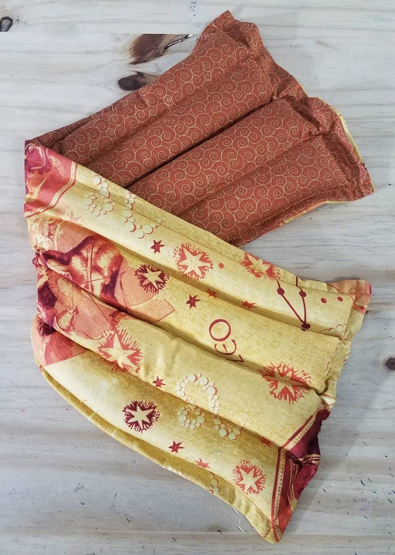 Rice-flax seed therapeutic heating-cooling pad, rice bag, heat pad, cold pack,Leo
