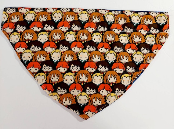 Over the Collar Bandana, Reversible, Dog Collar, Cat Collar, Pet Gift, Dog Bandana, Cat Bandana, Animal Bandana, HP, Harry