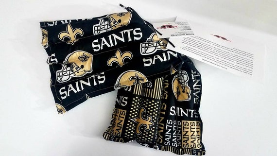 Rice-flax seed therapeutic heating-cooling neck wrap, body pad, heat pad, cold pack, rice bag, New Orlean Saints