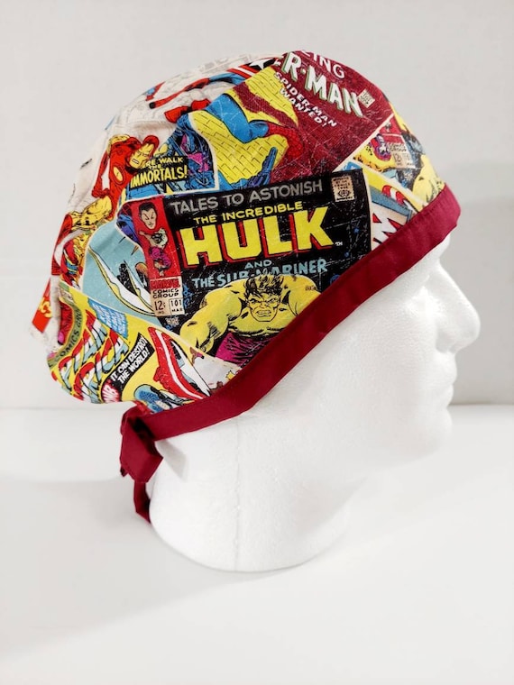 Skull Cap, Doo Rag, Welding Cap, Surgical Hat, Chemo Hat, Superhero