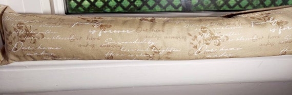 Draft Stopper, Breeze Stopper, Insect Repellent, Window Draft Stopper, Door Draft Stopper,  *FILLED W/CEDAR*, Inspiration, Family
