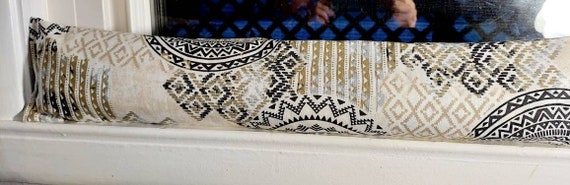 Draft Stopper, Door Draft Stopper, Breeze Blocker, Window Draft Stopper, Door Snake, Insect Repellent, FILLED W/CEDAR, Tribal, Aztec
