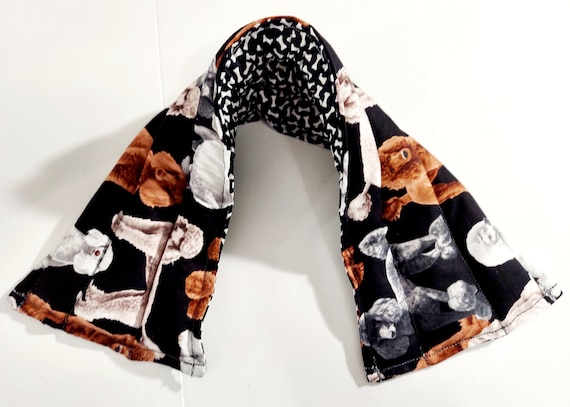 Rice-flax seed therapeutic heating-cooling pad, neck wrap, doula, heat pad, cold pack, dogs, poodles