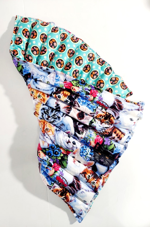 Rice-flax seed therapeutic heating/cooling pad, heat pad, cold pack, weighted lap blanket, rice bag, cats, flowers