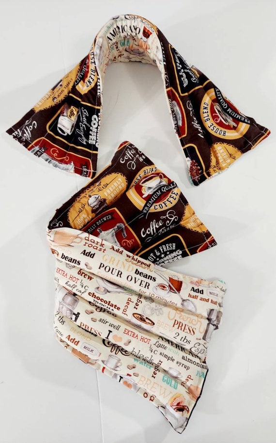 Rice-flax seed therapeutic heating/cooling pad, rice bag, heat pad, cold pack, coffee, cappuccino, latte