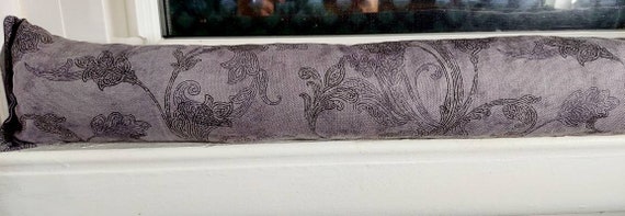 Draft Stopper, Breeze Stopper, Insect Repellent, Window Draft Stopper, Door Draft Stopper, Wind Blocker, *FILLED* Cedar,Floral,  Gray, Black