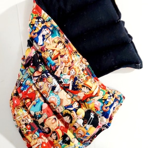 Rice-flax seed therapeutic heating-cooling pad back, neck wrap, eye bag, rice bag, heat pad, cold pack, Anime, cartoon, One