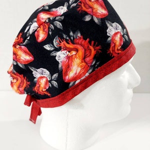 Skull Cap, Doo Rag, Welding Cap, Surgical Hat, Scrub Cap, Anatomical Hearts
