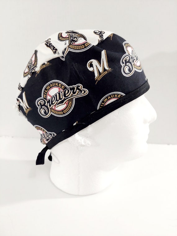 Skull Cap, Doo Rag, Scrub Cap, Surgery Hat, Surgical Cap, Welders Cap, Milwaukee Brewers