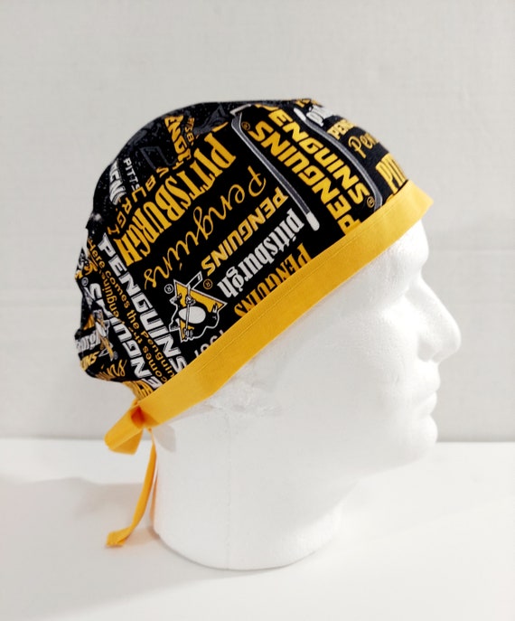 Skull Cap, Doo Rag, Scrub Cap, Surgery Hat, Surgical Cap, Welders Cap, Pittsburgh Penguins