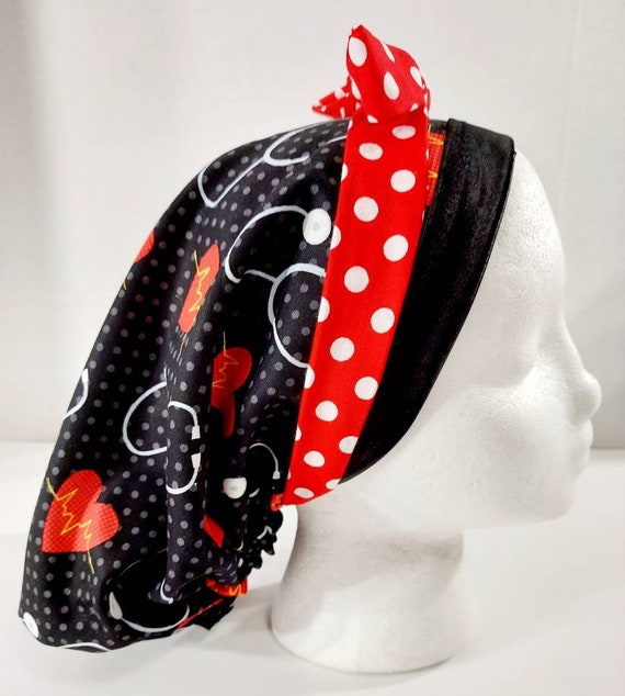 Satin Lined Scrub Cap, Women's Bouffant Cap, Chemo Hat, Surgical Cap, Surgery Hat, Scrub Cap, Medical, Healthcare, Nurse, CST