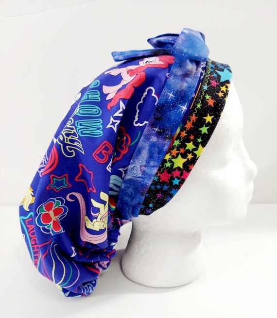 Scrub Cap, Surgical Cap, Surgery Hat, Women's Bouffant Cap, Reversible, Chemo Hat, My Little Pony