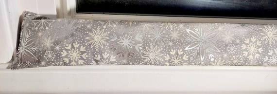 Draft Stoppers, window draft Stoppers, door draft Stoppers, FILLED cedar, economic, home decor, Snowflakes, Winter, Christmas