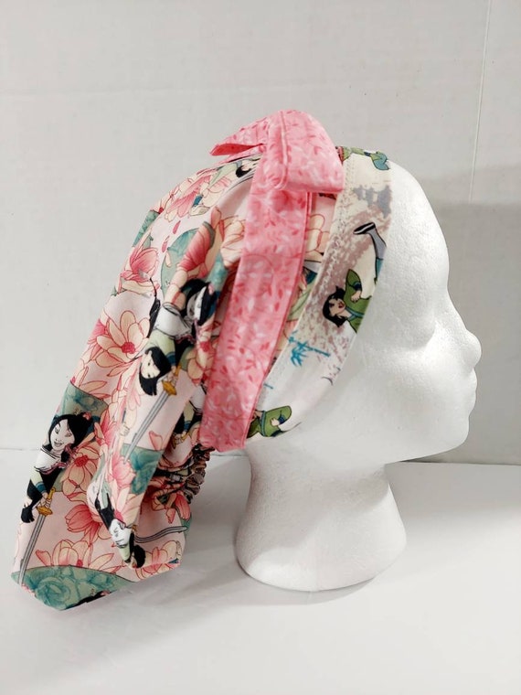 Scrub Cap, Women's Bouffant Cap, Chemo Hat, Surgical Cap, Surgery Hat, Disney, Mulan