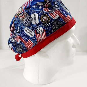 Skull Cap, Doo Rag, Welding Cap, Surgical Hat, Scrub Cap, Surgery Hat, Face Mask,  United States Navy, Navy