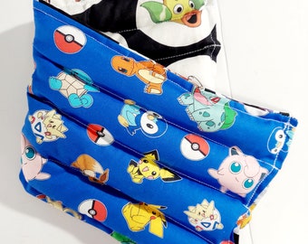 Rice-flax seed therapeutic heating-cooling neck wrap, heat pad, cold pack, rice bag, Pokemon, Pikachu