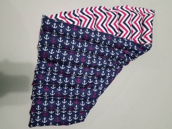 Rice-flax seed therapeutic heating-cooling pad xl weighted blanket anchors, chevron