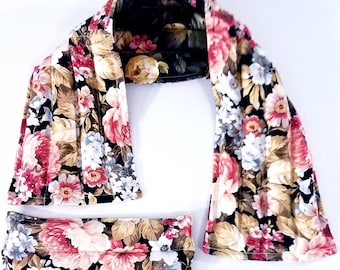 Rice-flax seed therapeutic heating/cooling neck wrap, body pad, eye bag, doula, rice bag, heat pad, cold pack, spa, flowers