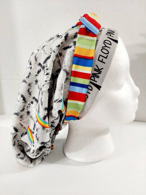 Scrub Cap, Women's Bouffant Cap, Chemo Hat, Surgical Cap, Surgery Hat, Surgical Hat, Pink Floyd
