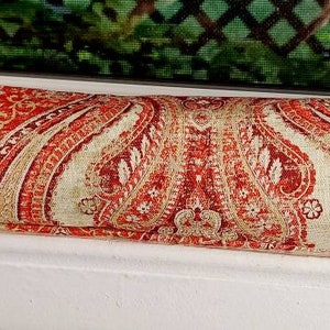 Draft Stopper, Breeze Stopper, Insect Repellent, Window Draft Stopper, Door Draft Stopper, Door Snake, FILLED Cedar, Red, Paisley