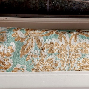 Draft stopper, door draft stopper, window draft stopper, breeze stopper, Insect Repellent, Sound Barrier, FILLED W/CEDAR, Cotton, Victorian