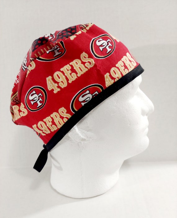 San Francisco, 49ers, Skull Cap, Doo Rag, Welding Cap, Surgical Hat, Scrub Cap, Surgery Cap, Face Mask