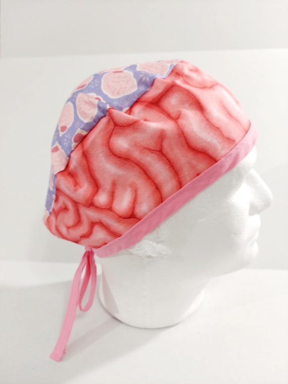 Skull Cap, Doo Rag, Scrub Cap, Surgery, Surgical Cap, Welding Cap, Chemo Hat, Brain, Neuro Team