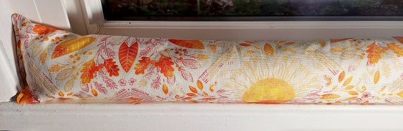 Draft Stopper, Breeze Stopper, Door Draft Stopper, Door Snake, Window Draft Stopper, Insect Repellent, *FILLED W/CEDAR*, Flowers, Sunflower