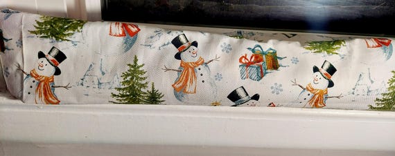 Draft Stoppers, Door Draft Stoppers, Window Draft Stoppers, *FILLED* Cedar, Christmas, Snowmen