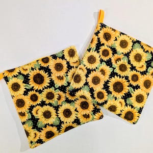 Sunflowers, Pot Holders, Kitchen Pot Holder Set, Hot Pads