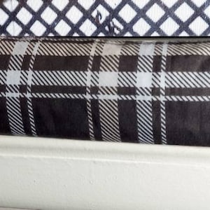 Draft Stopper, Door Draft Stopper, Breeze Blocker, Window Draft Stopper, Door Snake, Insect Repellent, FILLED W/CEDAR, Plaid, Dark Gray, Blu