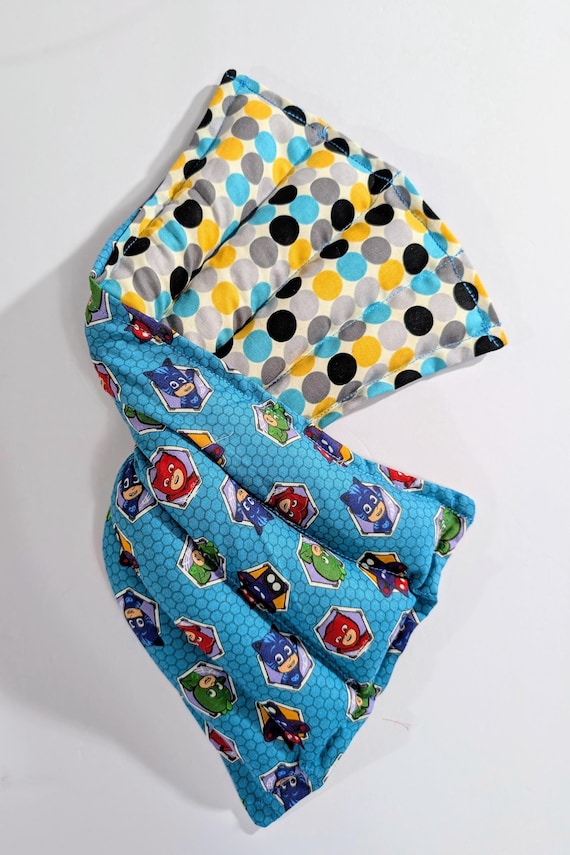 Rice-flax seed therapeutic heating/cooling pad, heat pad, cold pack, rice bag, PJ Masks