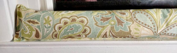 Draft Stoppers, door draft stopper, window draft stopper, *FILLED* cedar, paisley, home decor