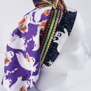 Surgery Cap, Scrub Cap, Surgical Hat, Women&#39;s Bouffant Cap, Glow in the Dark, Halloween, Ghost