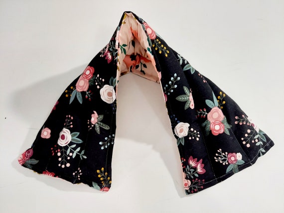 Rice-flax seed therapeutic heating-cooling pad, neck wrap, heat pad, cold pack, rice bag, spa set, flowers, floral