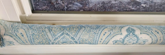 Draft Stopper, Door Draft Stopper, Breeze Stopper, Window Draft Stopper, Door Snake, FILLED W/CEDAR, Paisley, Victorian