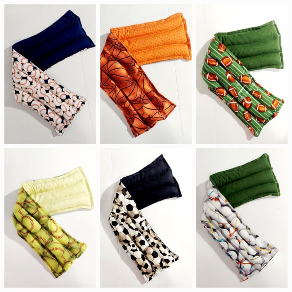 Rice-flax seed heating/cooling neck wrap, rice bags, baseball, football, soccer, softball, golf, basketball, coach, team mom