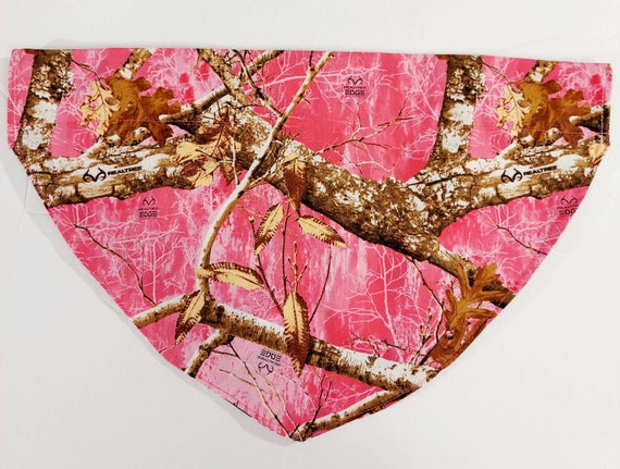Over the Collar Bandana, Reversible, Dog Collar, Cat Collar, Pet Gift, Dog Bandana, Cat Bandana, Animal Bandana, Camouflage, Pink