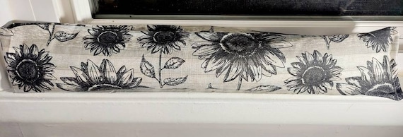Draft Stopper, Door Draft Stopper, Breeze Blocker, Window Draft Stopper, Door Snake, FILLED W/CEDAR, Sunflowers