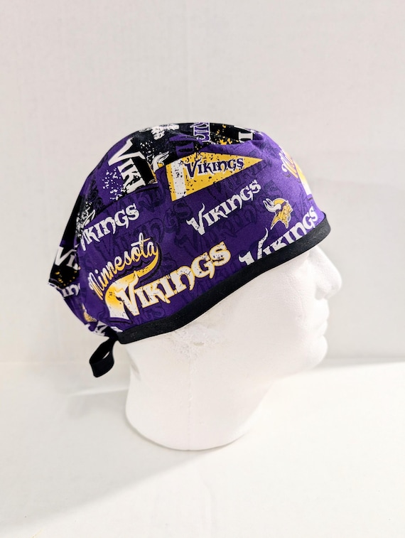 Skull Cap, Doo Rag, Scrub Cap, Surgery Hat, Surgical Cap, Welders Cap, Minnesota Vikings