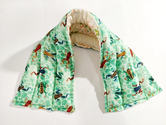 Rice-flax seed therapeutic heating/cooling pad, rice bag, heat pad, cold pack, frogs, frog
