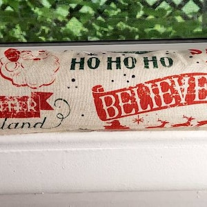 Draft Stopper, Door Draft Stopper, Breeze Blocker, Window Draft Stopper, Door Snake, Insect Repellent, FILLED W/CEDAR, Santa, Christmas