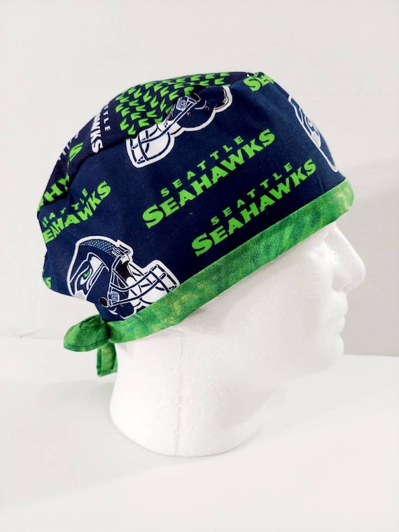 Seattle Seahawks, Skull Cap, Scrub Cap, Surgery Hat, Doo Rag, Welding Cap, Face Mask