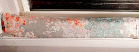 Draft stoppers, window draft stopper, door draft stopper, Insect Repellent, Cedar FILLED, flowers, Blossoms, gray